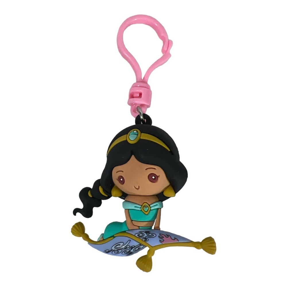 JASMINE figural monogram bag clip keychain
